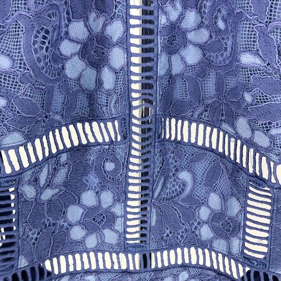 NBD x Revolve Alijah Blue Floral Lace Halter Open Back Romper NWT size XL - Picture 6 of 13